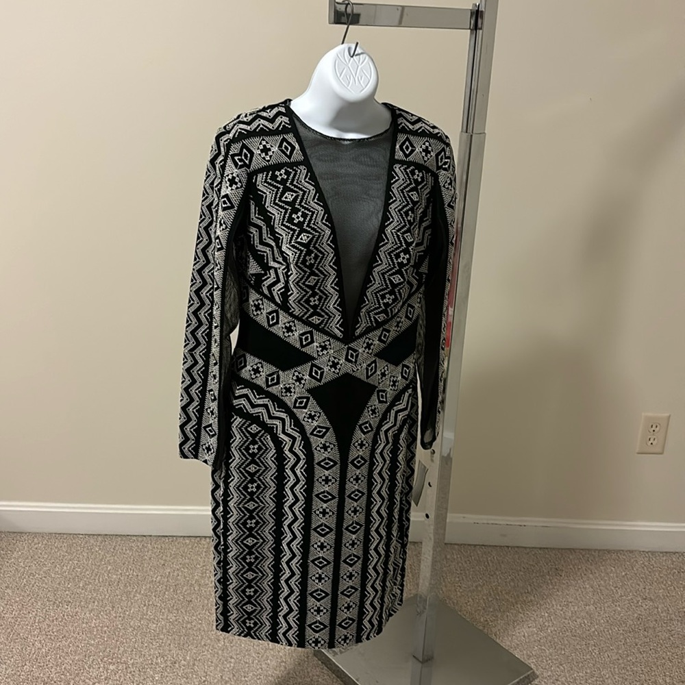 Tadashi Soji Deep V dress